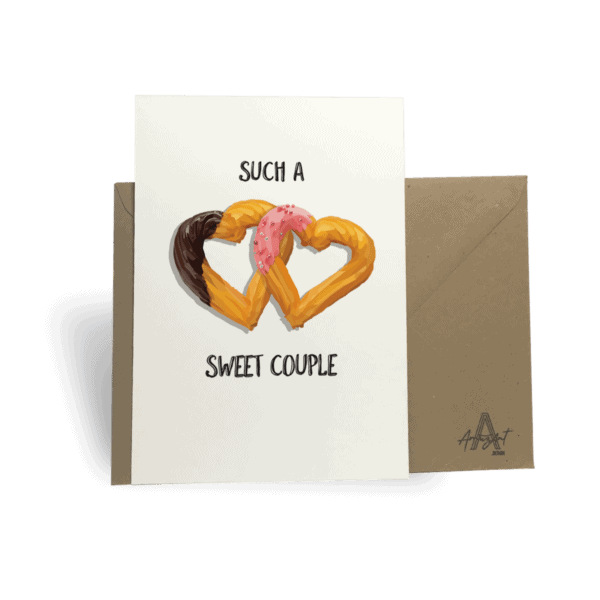AmuzAnt original greeting Card with text: "Such a Sweet Couple"