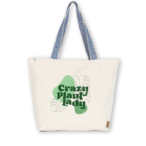 Crazy Plant Lady - TOTEBAG XL - Ethnic Blue