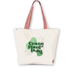Crazy Plant Lady - TOTEBAG XL - Ethnic Red