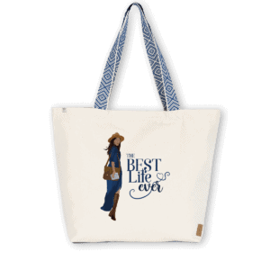 Best Life Ever – TOTEBAG XL - Ethnic Blue