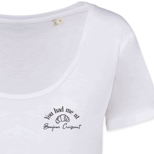 Croissant – T-SHIRT feminine slub - Image 4