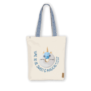 Be a Unicorn Donut – TOTE BAG - Ethnic Blue, Blue Unicorn